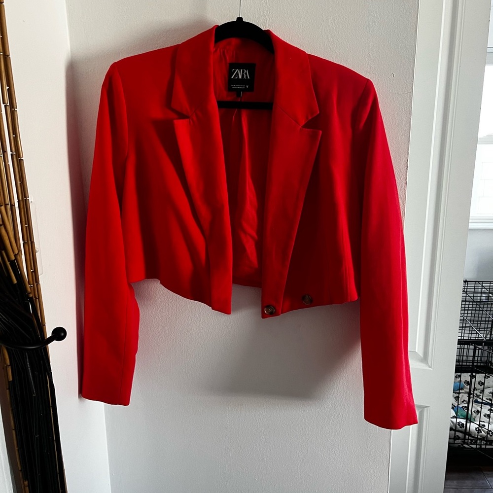 Hot Pink Cropped Blazer